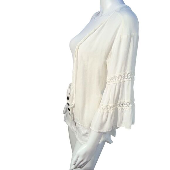 NWOT White Boho Lightweight Cardigan - Picture 2 of 10